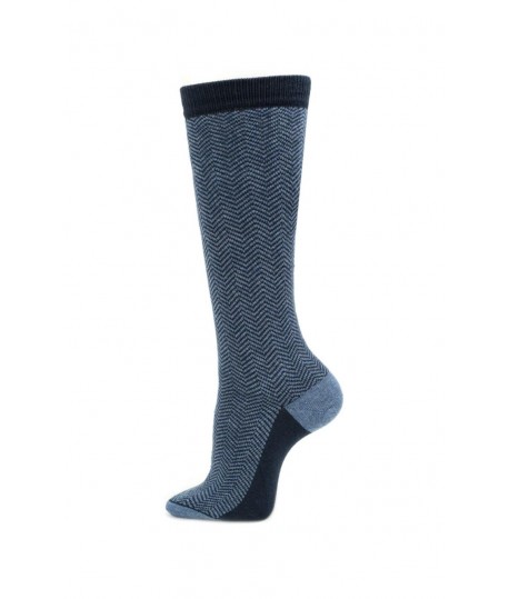 Calcetín Espigas 412 Marino/Gris
