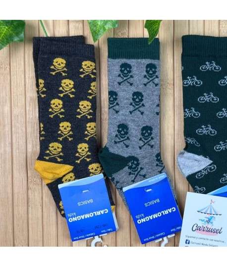Calcetín Calavera 436/404 GRIS/BOT