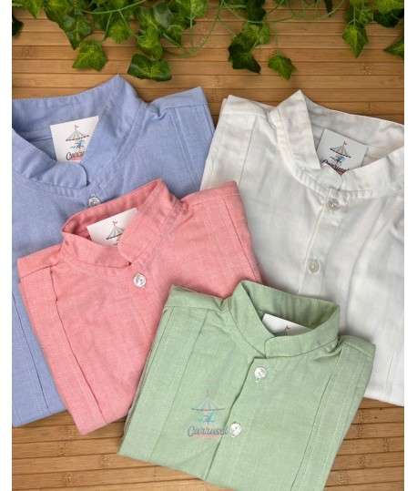 Camisa Cubana 100232 Celeste