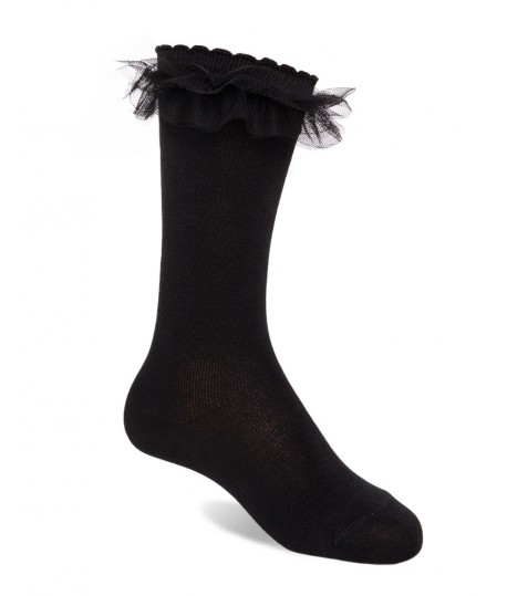 Calcetín Alto Tul NEGRO