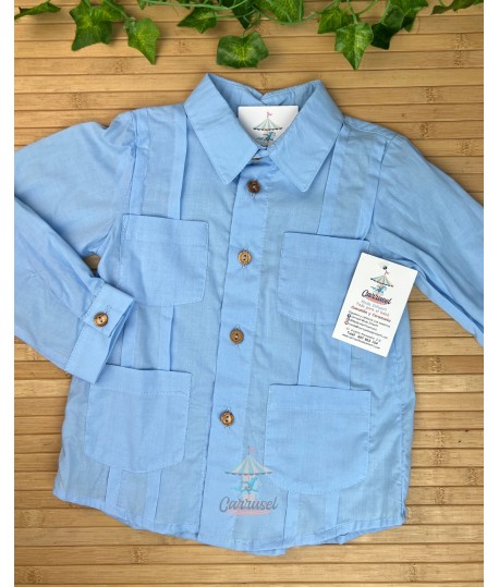 Camisa Cubana 30400/30402 Celeste