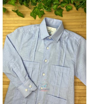 Camisa Cubana Celeste