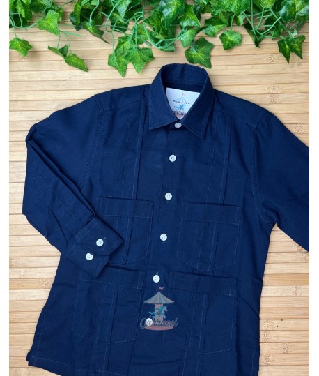 Camisa Cubana Marino