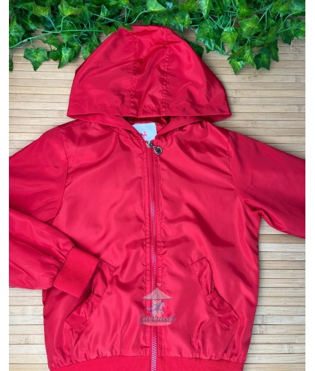 Cortavientos Liso Rojo