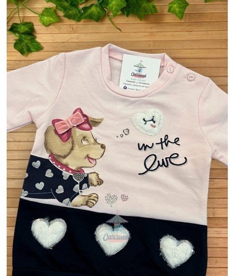 Sudadera Perrito Rosa