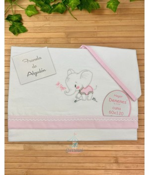 Sábanas Cuna 17102 Rosa
