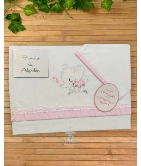 Sábanas Coche/Cuco 17104 Rosa