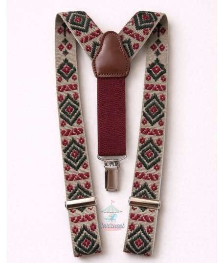 Tirantes 216/25 Camel/Verde
