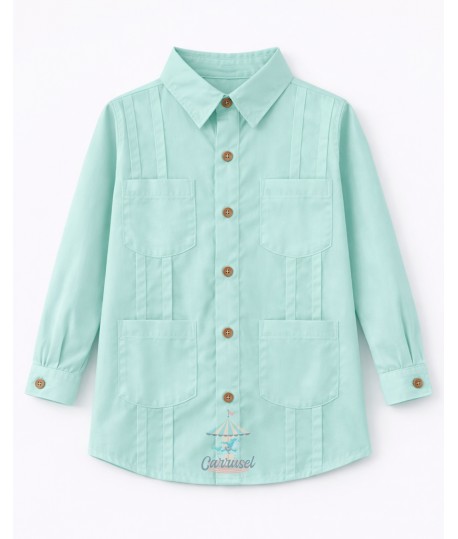 Camisa Cubana 30402 Verde Agua