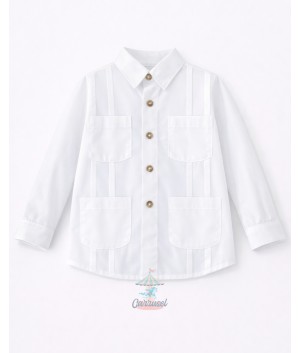 Camisa Cubana 30402 Blanca