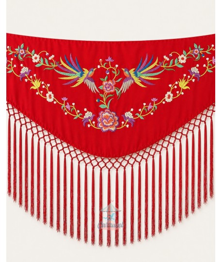 Mantón Fénix Rojo