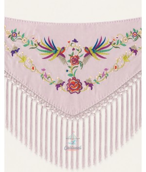 Mantón Fénix Rosa Empolvado