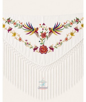 Mantón Fénix Blanco