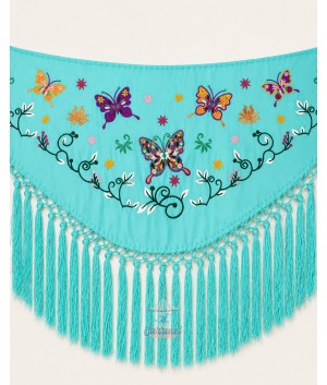 Mantón Mariposa Verde Agua