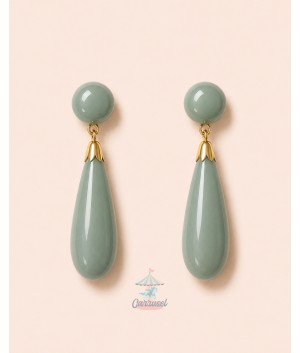 Pendiente 980143 Verde jade