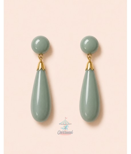 Pendiente 980143 Verde jade
