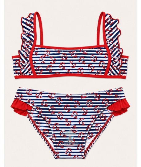 Bikini Anclas Rojo