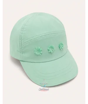 Gorra Tres Flores Verde Agua