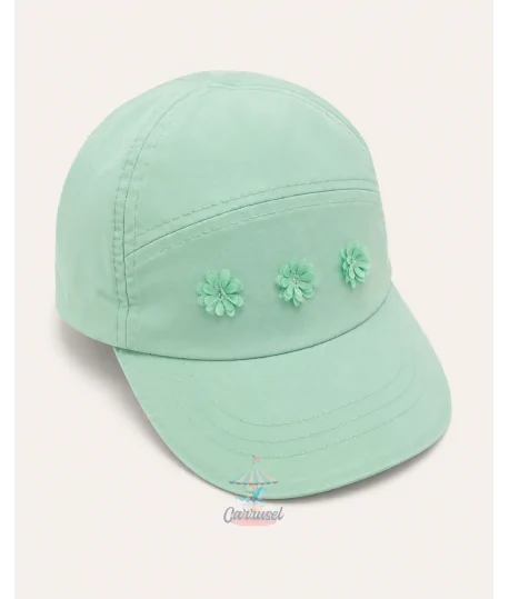 Gorra Tres Flores Verde Agua