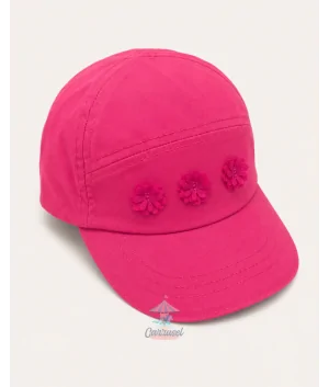 Gorra Tres Flores Fucsia