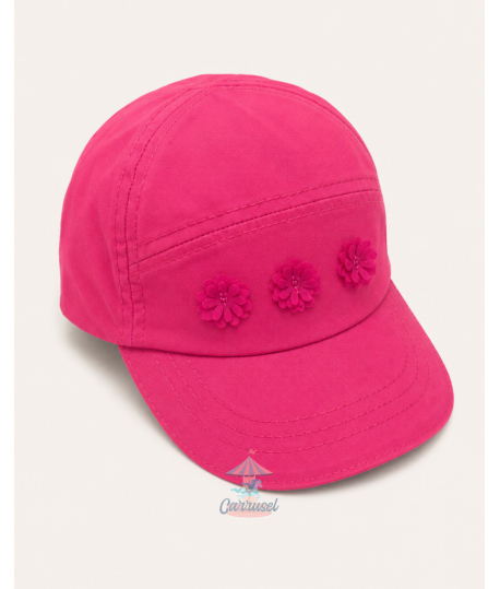 Gorra Tres Flores Fucsia