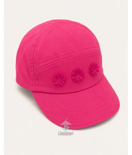 Gorra Tres Flores Fucsia