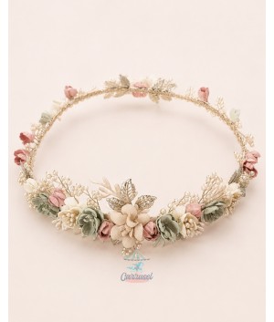 Corona Bristol Verde/Rosa