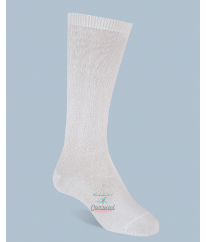 Calcetín Alto Liso Blanco