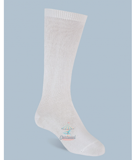 Calcetín Alto Liso Blanco