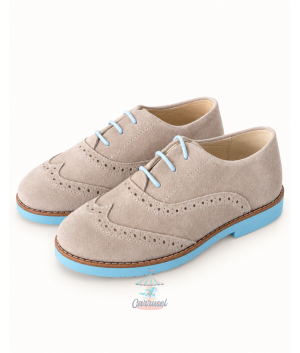 Zapato 7090 Piedra/Celeste