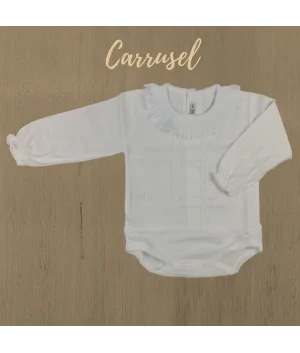 Bodi camisa cuello plisado