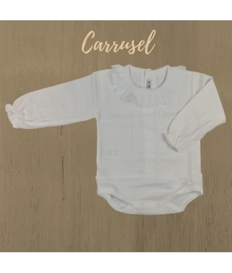 Bodi camisa cuello plisado