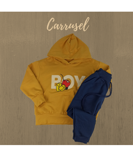 Sudadera Boy mostaza