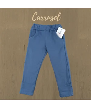 Pantalón algodón unisex azul