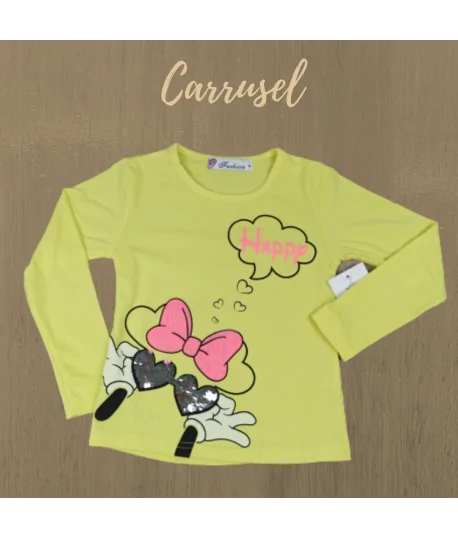 Camiseta Happy Amarilla