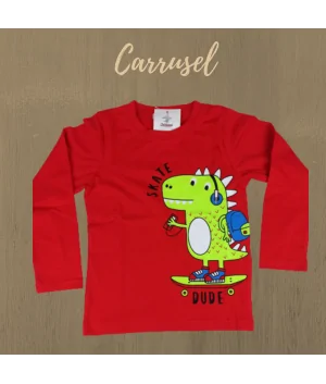 Camiseta Dinosaurio Roja