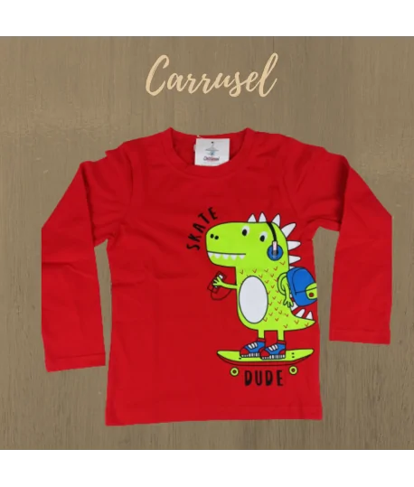 Camiseta Dinosaurio Roja