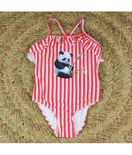 Bañador panda rojo