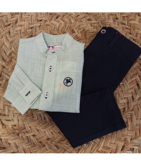 Camisa Jacquard verde