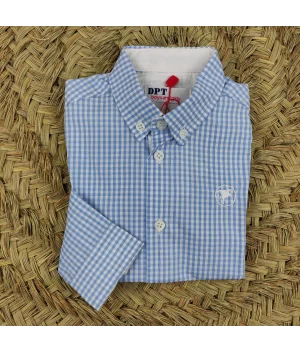 Camisa cuadros azul/blanco