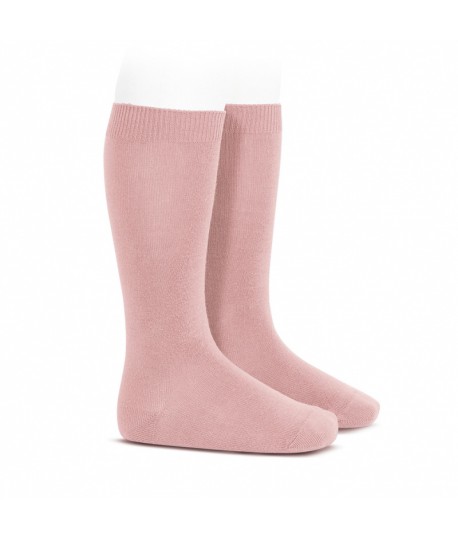 Calcetín Alto Liso ROSA PALO